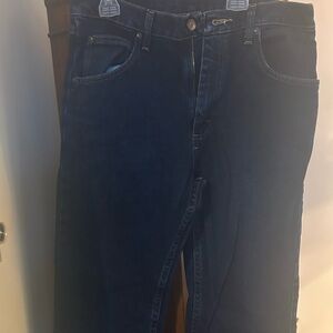 32x32 dark blue wash wrangler jeans. Like brand new